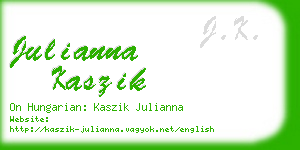 julianna kaszik business card